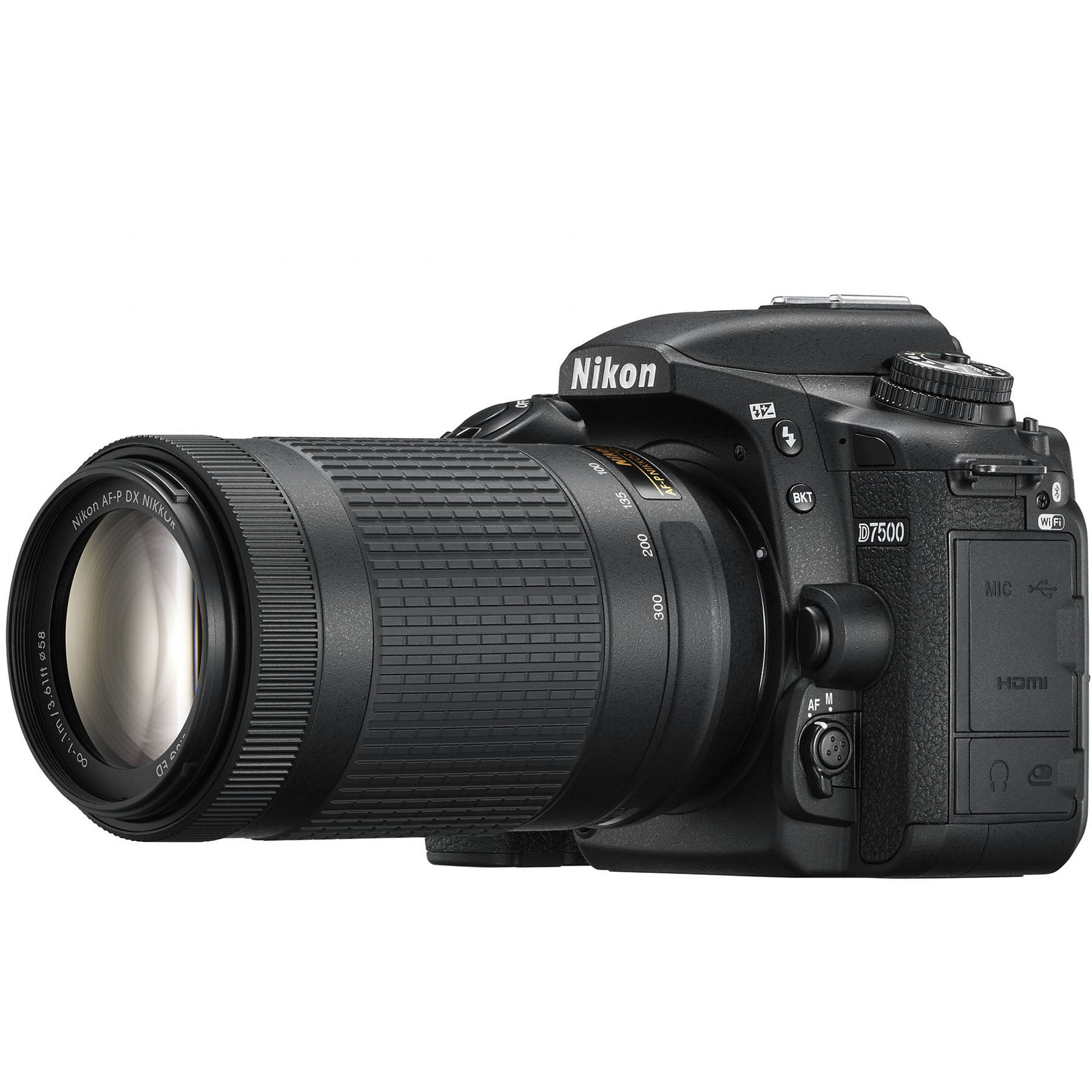 Nikon D7500 DSLR 4K Video Two Lens Kit with 18-55mm and 70-300mm Lenses  Black 13543 - Best Buy