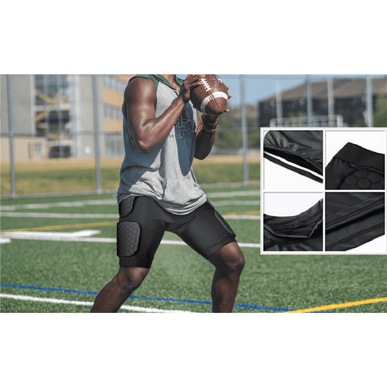 TUOY Men's Padded Compression Shorts 5 Pads Football Girdle for Football  Baseball 