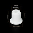 thumbnail image 2 of 40Pcs T Type Rubber Grommet Mount Dia 7mm ID 4mm Seal Protection Flexible Hole Plugs for Cable Pipe White, 2 of 5