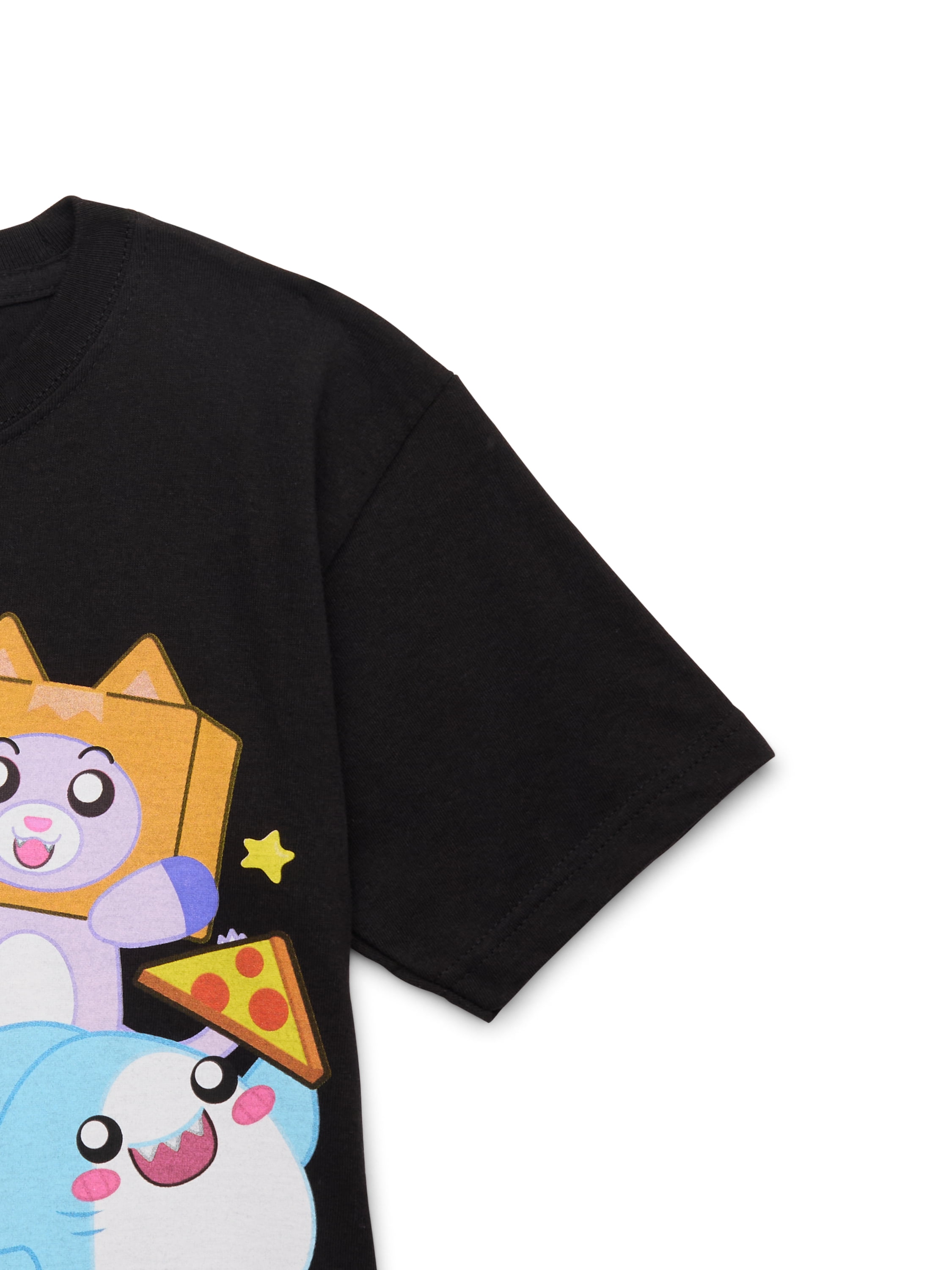 LankyBox Boys’ Cotton Graphic Tee with Short Sleeves, Sizes XS-2XL