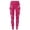 Hot Pink, variant on Women's Leggings Cancer Awareness Pink Ribbon Print Breathable Seamless Casual Tummy Control Leggings