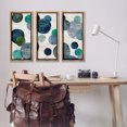 thumbnail image 2 of Stupell Industries Planetary Circles Abstract 3 Piece Brown Framed Floater Canvas Set design by Jacob Q, 25 x 11, 2 of 9
