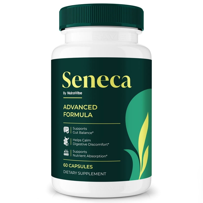 Seneca Probiotics Capsules – Gentle Gut & Digestive Support Formula for Balance & Wellness | Easy-to-Take Capsules (60 Capsules)