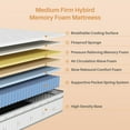 thumbnail image 3 of Queen Mattress 12 Inch Hybrid Mattress in a box, Gel Memory Foam and Spring Mattress Support and Pressure Relief , Medium Firmness,White, 3 of 10