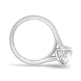 thumbnail image 3 of ESTE ORIGIN 2.00Ct Oval Cut Lab-Grown Diamond Solitaire Engagement Ring – 4 Claw Cathedral Setting, Divergent 2mm Band in 10K White Gold for Women, 3 of 7