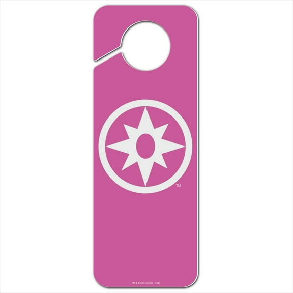 Green Lantern Blackest Night Star Sapphire Logo Plastic Door Knob Hanger Sign