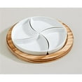thumbnail image 1 of Creative Gifts International 015455 Serveur Rond de 9,5 Po avec Base en Bois&44; 5 Pièces, 1 of 1