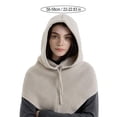 thumbnail image 3 of Foulard à Capuche pour Femmes, Cagoule Tricotée Chaude d'Hiver avec Cordon de Serrage Réglable pour Cyclisme, Ski, Randonnée, 3 of 8