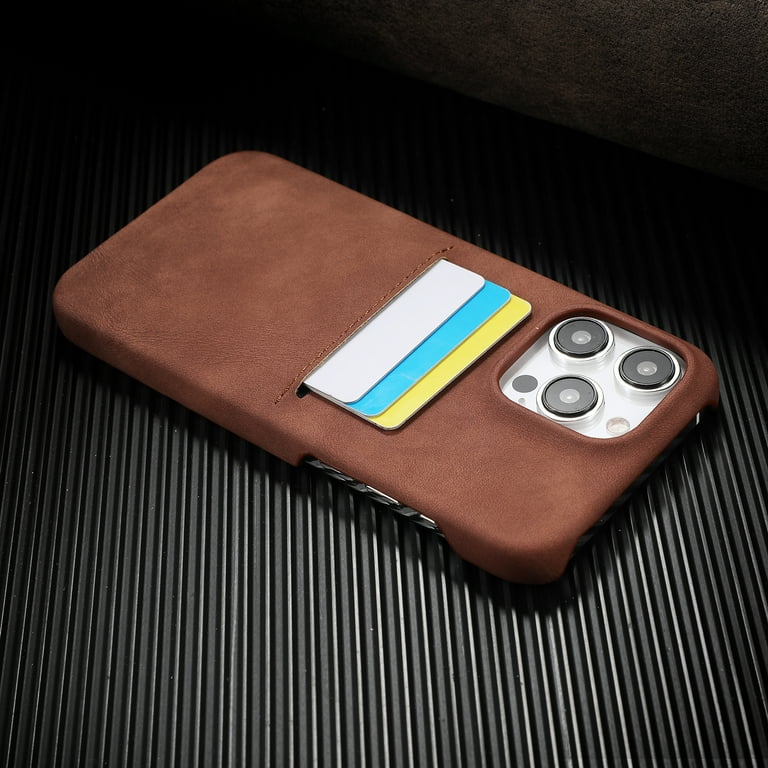 For IPhone 16 Pro Wallet Case With Card Holder Zipper Pocket