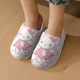 thumbnail image 7 of Kids Slippers Hello Kitty House Slippers Warm Soft Plush Slipper Anti-Slip Winter Fluffy House Shoes for Boys Girls, 7 of 7