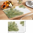 thumbnail image 6 of Sage Green Gold Placemats Set of 6 Aesthetics Flower Boho Watercolor Art Place Mats Indoor Wipeable Table Mats Washable Cloth Dining Table Placemats for Kitchen Holiday Party Home Decor 13x19 Inch, 6 of 9