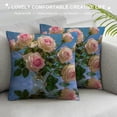 thumbnail image 3 of Orinice Roses Graphic Decorative Pillow Cover for Home Couch Living Room Bed Sofa - Aesthetic Decorative 1PC 12x12in, 3 of 5