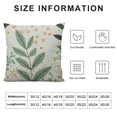 thumbnail image 5 of YINGXI Green Leaves Pillow Cover Floral Embroidery Pillow Case Boho Square Farmhouse Decorative Cushion Cover for Sofa Bed 18x18in, 5 of 5