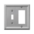 thumbnail image 1 of 149TRBN Chelsea 1 Toggle & 1 Rocker-GFCI Plaque Murale Nickel Brossé, 1 of 1
