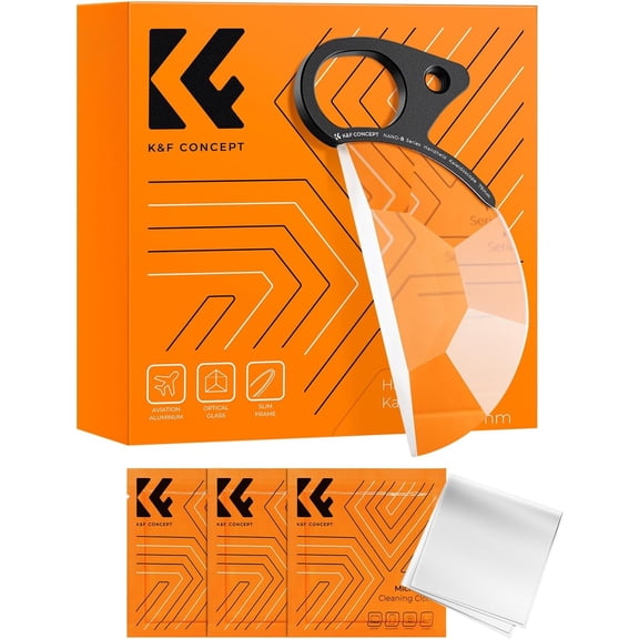 K&F CONCEPT 79mm Handheld Subtle Kaleidoscope Filter, Special Effects Filter, Optical Glass Prism Filter for Camera Lens