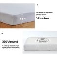 thumbnail image 4 of Simple&Opulence 100% French Linen Sheet Set Breathable Durable for Hot Sleepers Bedding 3 Pcs - 1 Flat Sheet,1 Fitted Sheet,1 Pillowcase with Hemstitch Lace Embroidery Design (White, Twin), 4 of 9