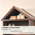 thumbnail image 4 of IFGET 75.9" Tall Arch Bathroom Cabinet with Adjustable Storage Shelves, Freestanding Wood Storage Cabinet for Bathroom, 4 of 6