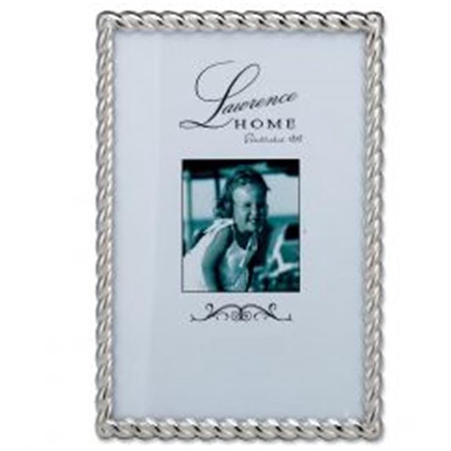 LawrenceFrames 710046 4 x 6 in. Rope Picture Frame, Silver