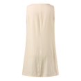 thumbnail image 6 of Wxolcjlv Striped Denim Overall Dress for Women Sleeveless Pocket Loose Casual Mini Jumper Dress, 6 of 6