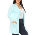 thumbnail image 2 of Women's Plus Size Casual Loose Fit Long Sleeve Midi Cardigan, 2 of 5