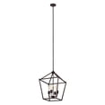thumbnail image 3 of RADIANCE goods Industrial 4 Light Oil Rubbed Bronze Inverted Pendant Ceiling Fixture 16" Wide, 3 of 11