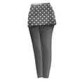 thumbnail image 5 of WREESH Skirted Leggings for Women Polka Dot Printed Athletic Tennis Skirt with Leggings for Yoga Running Workouts Gray, 5 of 5