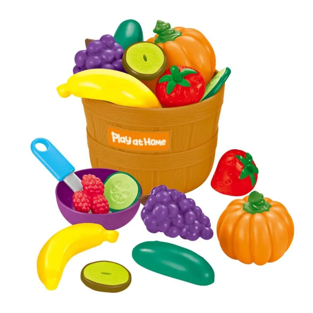 Canasto Frutas Y Verduras 11 Piezas Juguete Didáctico