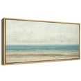 thumbnail image 4 of IDEA4WALL Extra Large Framed Canvas Print Wall Art Serene Seaside Impressionistic Nature Scene Digital Art Subtle Beach and Ocean Wall Decor Oversized Artwork Relax/Calm for Rooms - 60"x30", 4 of 5