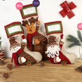 thumbnail image 4 of Medias navideñas de 40 cm con diseño 3D de Papá Noel, muñeco de nieve y reno. Decoración navideña grande., 4 of 5