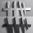 thumbnail image 1 of Fiudx Portacuchillos Magnético de Acero Inoxidable con Imán Potente, Organizador de Pared para Cuchillos, Multiusos, Fácil Instalación, 30 X 4 X 2 Cm., 1 of 7