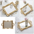 thumbnail image 3 of 1PC Vintage Carved Mirror Tray Wedding Dessert Table Storage Adornment (Golden), 3 of 6
