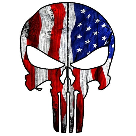 Download Punisher Skull Military American Flag Us Sticker Decal ...