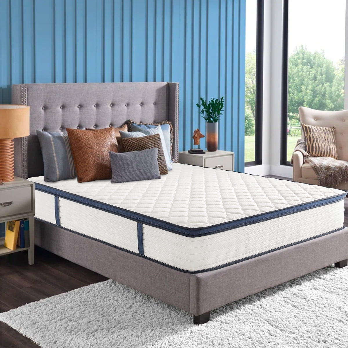 12" Full Size Mattresses, Cooling Gel Memory Foam Hybrid Mattress & Individually Pocket Coils Springs | Pressure Relief | Motion Isolation, Edge Support | CertiPUR-US Certified | Medium Firm