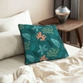 thumbnail image 6 of DouZhe Velvet Decorative Throw Pillow Covers Set of 2, Soft Square Cushion Cover with Invisible Zipper Cute Cartoon Coral Shells Printing, 20"x20", 6 of 7