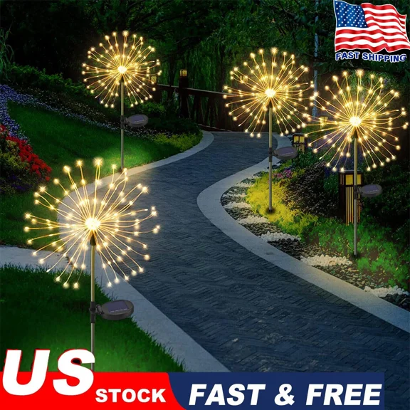 PURELY- Solar Lights Outdoor Garden Firework Decor Waterproof Patio Pathway Lawn Yard Us