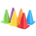 thumbnail image 4 of Bamboohart 10Pcs Traffic Cones Rounded Design Rolling Cones Resistant to Stepping and Dropping Convenient Storage Design Safety Cones Orange 6.2*6.2*9.4In, 4 of 4
