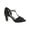 Black Lamy, variant on ALIVE AT 5 Womens Black Rhinestone T-Strap Flash Block Heel Zip-Up Dress Heeled Sandal 9 M