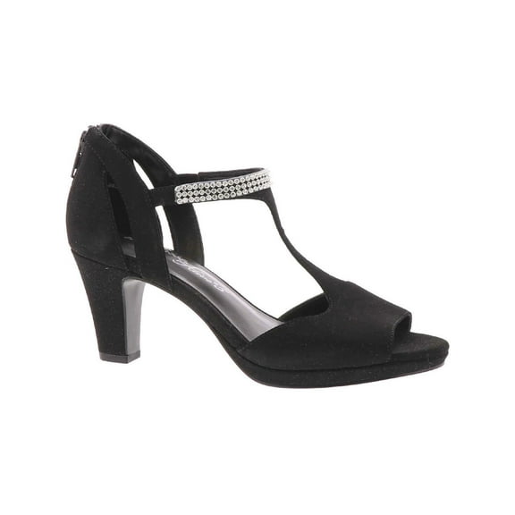 Easy Street Flash Women's Dress Sandals Color: Black Lamy Size: 7 WIDE