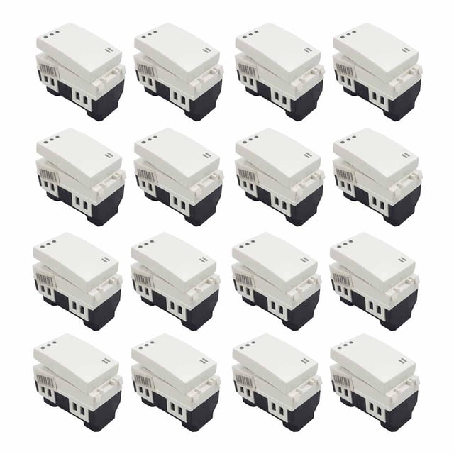 16 Pzs Apagador Escalera 1 Modulo Blanco P/Placa Lugano blanco Escalera