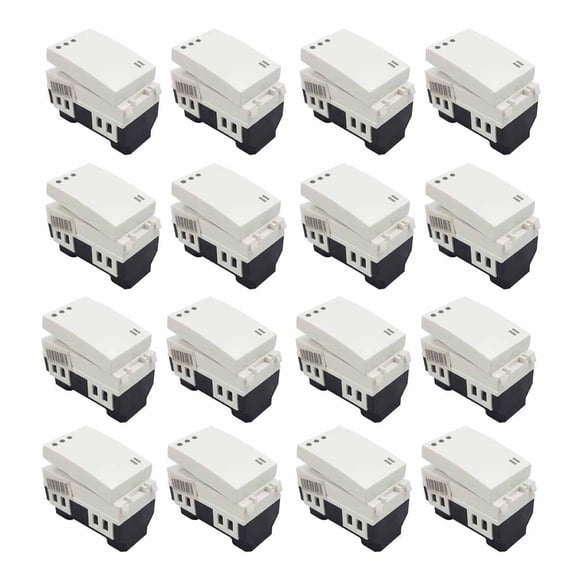 16 Pzs Apagador Escalera 1 Modulo Blanco P/Placa Lugano blanco Escalera