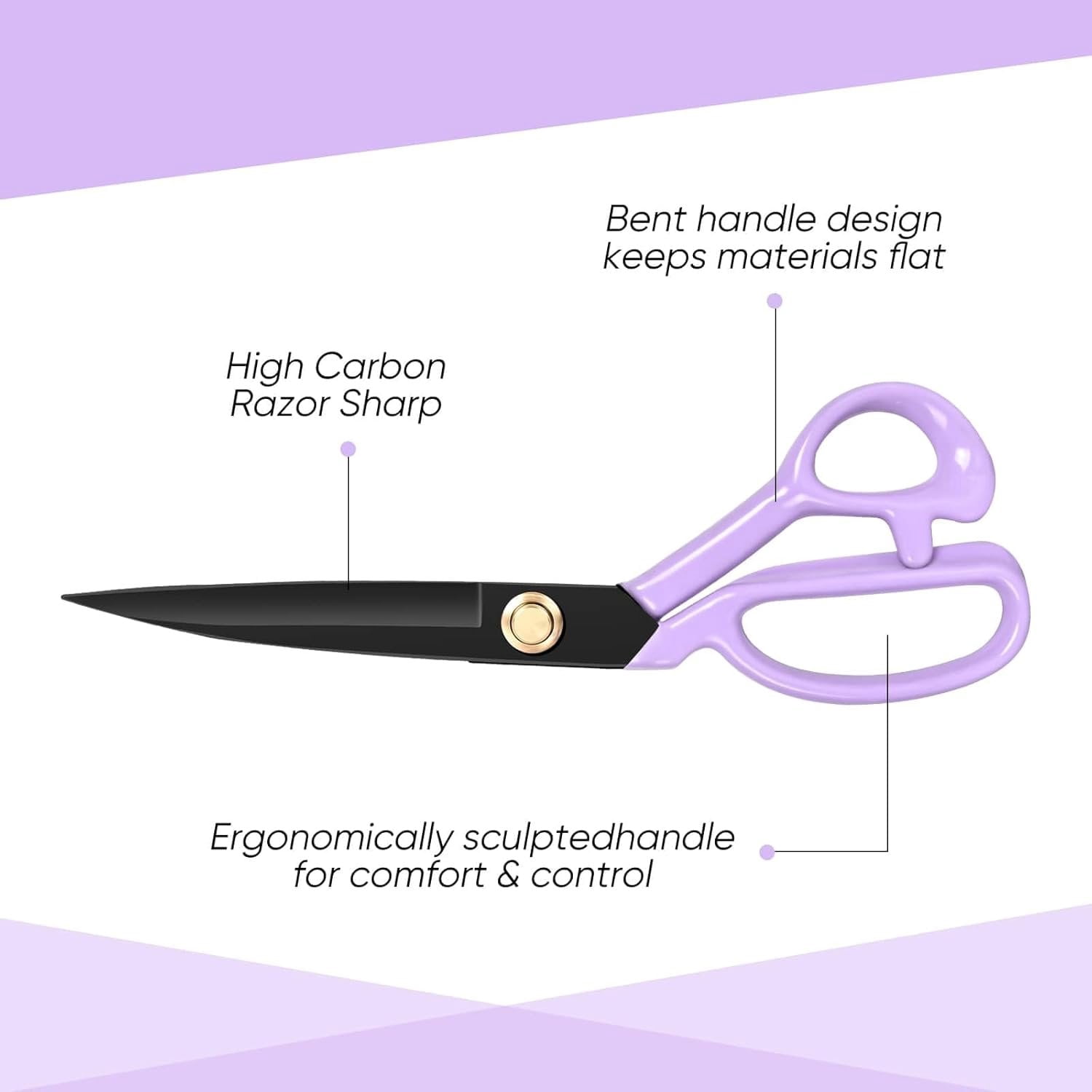Professional Tailor  Heavy Duty - Multi-Purpose Sewing Fabric  for Leather  Industrial  Shears  Office Arts, and Crafts (9 Inch)