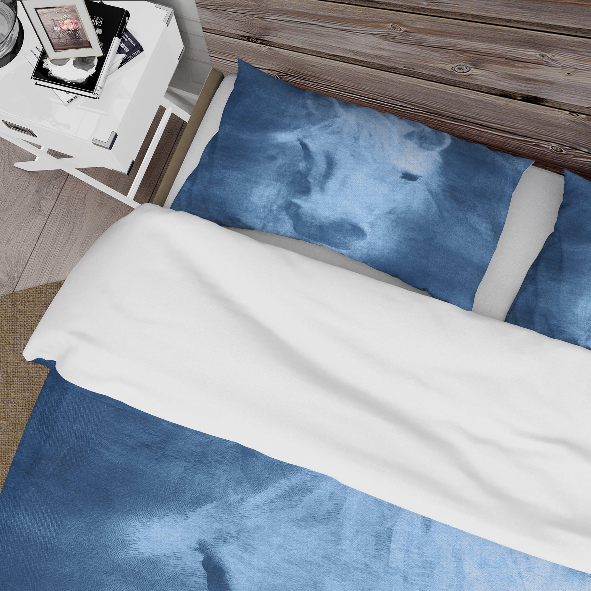 Designart 'Farmhouse Horse IX' Farmhouse Duvet Cover Set