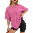 thumbnail image 2 of MOYIKO Womens Oversized T Shirts Crew Neck Short Sleeve Summer Trendy Tops Loose Fit Tee, 2 of 7