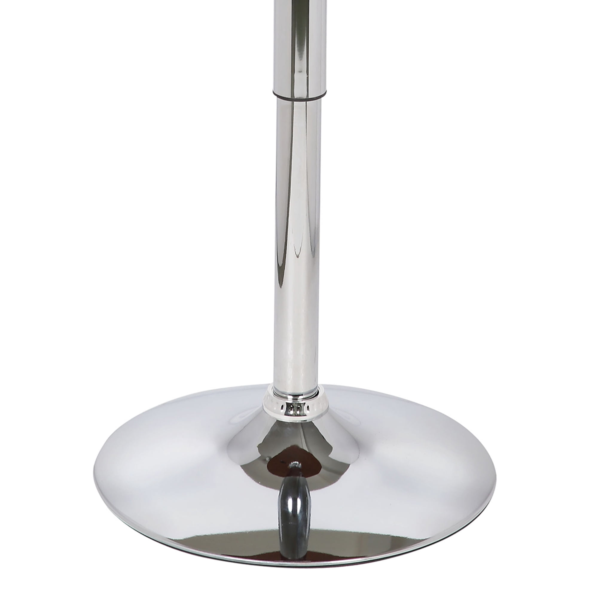 Armen Living Bentley Modern Swivel Adjustable Height Pub Table in Walnut Wood and Chrome
