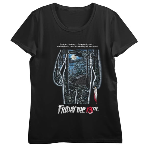 Friday The 13th Jason Voorhees Trap Graphics Women's Black T-shirt-XL