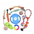 thumbnail image 1 of Juego de 10 juguetes para perros, juguete de cuerda masticable duradero para perros pequeños y medianos, saludable (10 tipos de juguetes), 1 of 4