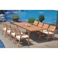 thumbnail image 6 of Grade-A Teak Dining Set: 8 Seater 9 Pc: 94" Rectangle Table And 8 Vellore Stacking Arm Chairs Outdoor Patio WholesaleTeak #51VL2009, 6 of 6