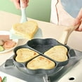 thumbnail image 4 of Heart Shape Non Stick Frying Pan, Aluminum Alloy Multi Partition Pancake Egg Pan for Induction Cooktop, Easy Clean Breakfast Cooking Griddle Pan, 4 of 6