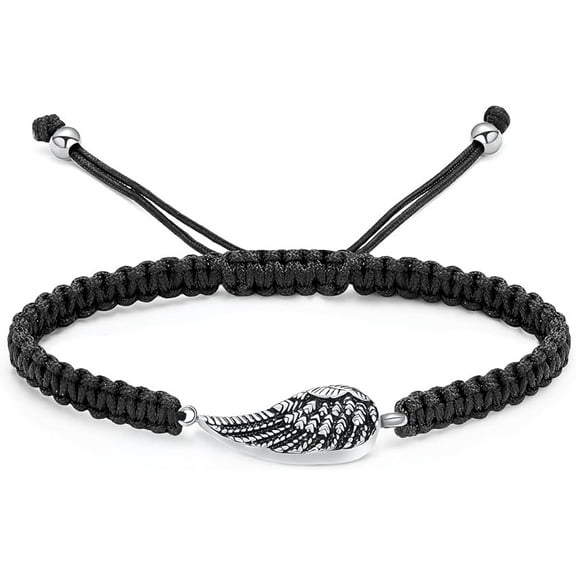 Angel Wing Urn Bracelet for Ashes Stainless Steel Cremation Bracelet for Women Memorial Openable Cuff Bangle Cremation Jewelry