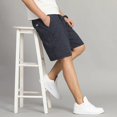 thumbnail image 3 of Pantalones cortos blancos para hombre, de verano, hasta la rodilla, informales, para uso diario, 3 of 5